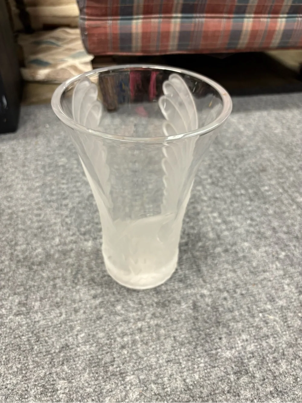 Crystal Ministries 50th Anniversary Frosted Vase with Eagle